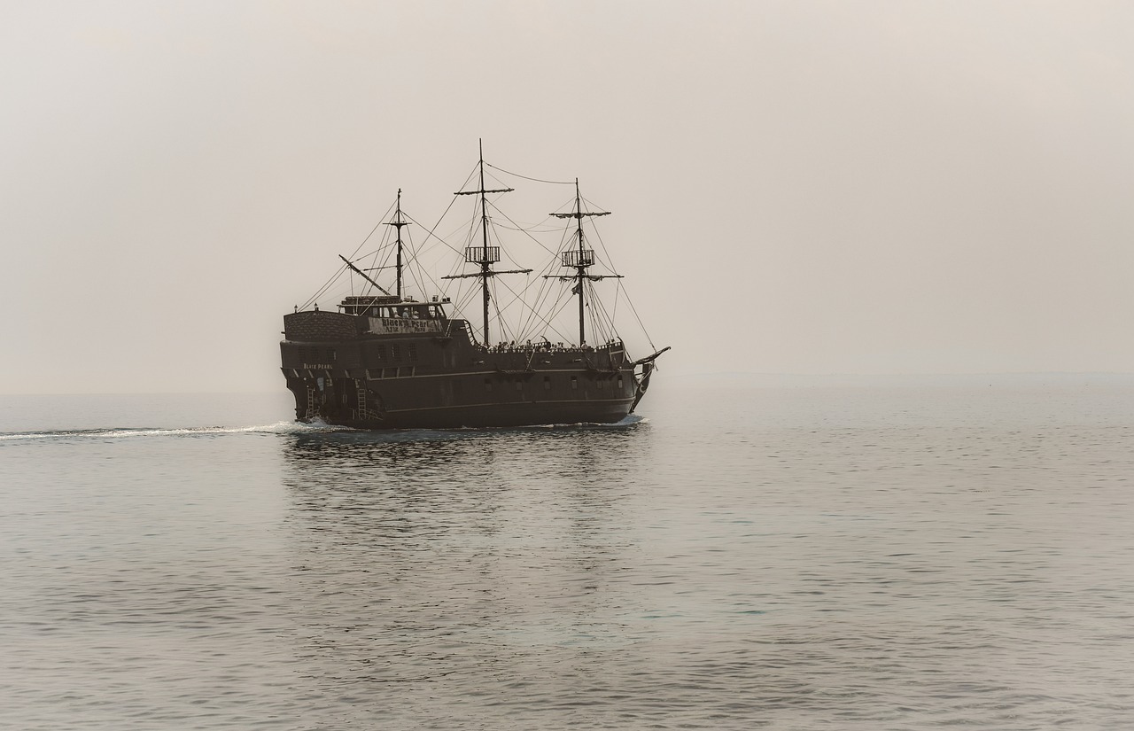 a Ship sailing on the ocean