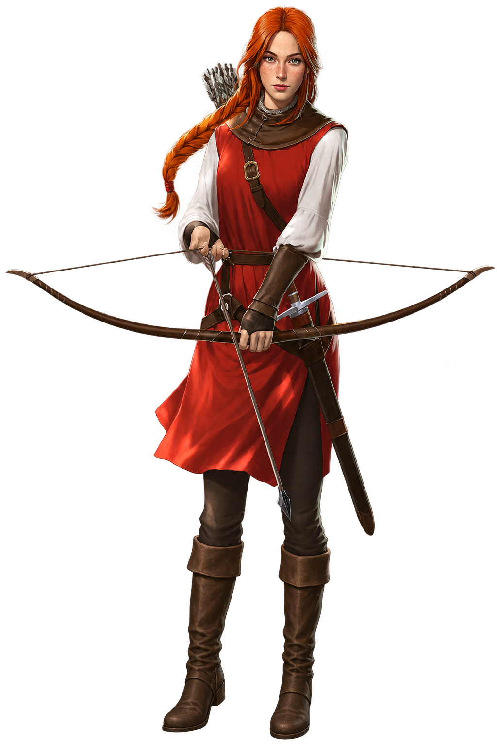 Emmeline with her bow, from the Griffin Guard cover illustration